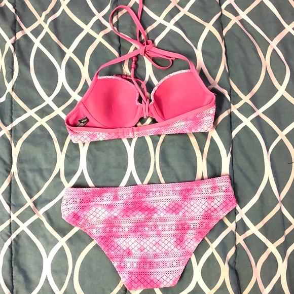 Aerie pink bikini swimsuit - Picture 3 of 4